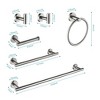 6 Piece Stainless Steel Bathroom Towel Rack Set Wall Mount - 3 of 4