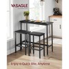 VASAGLE Bar Table and Chairs Set, Square Bar Table with 2 Bar Stools, Dining Pub Bar Table Set for 2, Living Room, Party Room - 2 of 4