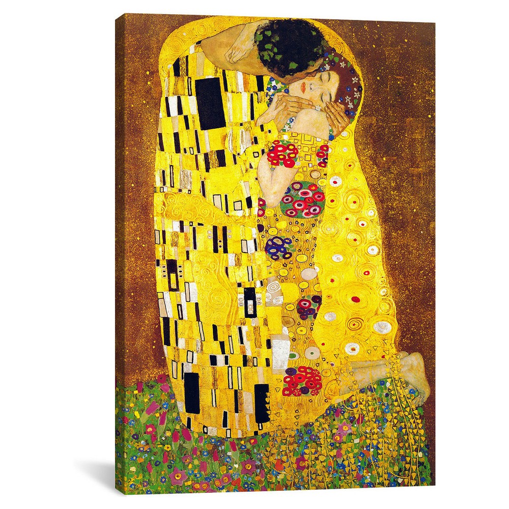 Photos - Other interior and decor 40" x 26" x 0.75" The Kiss by Gustav Klimt Unframed Wall Canvas - iCanvas