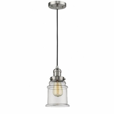 Canton - 1 Light Cord Hung Mini Pendant In Industrial Style-10 Inches Tall and 6 Inches Wide