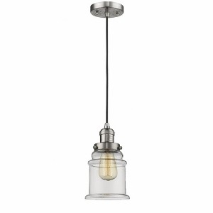 Canton - 1 Light Cord Hung Mini Pendant In Industrial Style-10 Inches Tall and 6 Inches Wide - 1 of 2