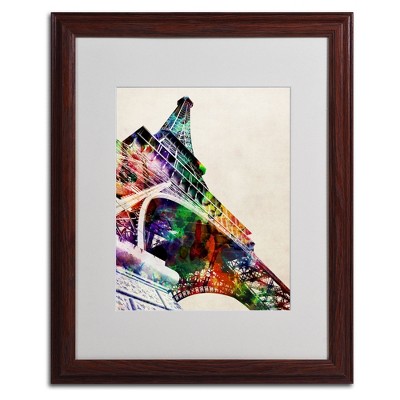 Trademark Fine Art -Michael Tompsett 'Eiffel Tower' Matted Framed Art