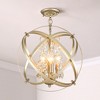 Maxax 16.5" Gold Orb Crystal Flush Mount Ceiling Light, 4-Light Dimmable Modern Glam Fixture for Living Room/Bedroom - 3 of 4