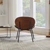 Sapphtopaz Modern Accent Chair Shell Single Side Chair Comfy Wood Accent Chairs for Living Room, Bedroom, Nursery, Office, Indoor - 2 of 4