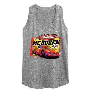 Women's - Disney - Original Lightning McQueen #95 Graphic Racerback Tank - 1 of 4