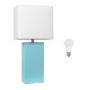 21" Monaco Avenue Modern Leather Table Lamp - Elegant Designs - 4 of 4