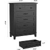 Acekool 5-Drawer Tall Dresser, Vertical Storage Chest, 41.3" Modern Wooden Dresser, for Bedroom Living Room Entryway - 2 of 4