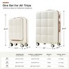 Hardshell Luggage Set,3-Piece Lightweight Suitcases (20"/24"/28") with Spinner Wheels,Cup Holder,20" Front Opening Carry-On with USB Port–Cuddlewood - 4 of 4