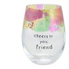 Pavilion Gift Company - Friend - 18 oz Stemless Wine Glass - Drinkware - 4 of 4