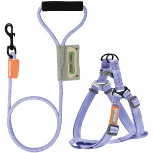 Touchdog Macaron 2-in-1 Durable Nylon Dog Harness and Leash, LG, Black - 1 of 1