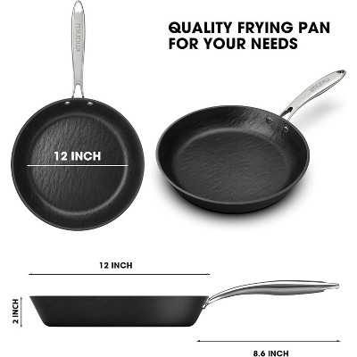 imarku Nonstick Frying Pans - 12 inch Nonstick Skillet, Frying Eggs Pan, Dishwasher Safe for Cooking with Stainless Steel Handle,Even Heat Conduction