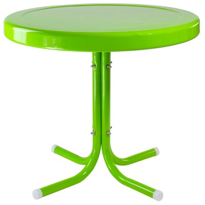 Northlight 22" Outdoor Retro Tulip Side Table, Lime Green