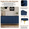 TiramisuBest Modern 4-door Sideboard with Creative carved and shaped surface and Adjustable Shelves for Study, Entryway and Living Room - 4 of 4