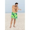 HAPPY BAY Men's Summer Short Vacation Sarong Beachwear Holidays Wrap Lava Lava Beach Cover Up Sarongs for Men One Size Green, Leaves - 3 of 4