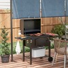 Kumasinova Charcoal Grill,BBQ with Adjustable Height,Portable Barbecue with Folding Shelves,Thermometer,Bottle Opener for Outdoor Camping & Picnic - 2 of 4