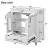 JUJABU 30-Inch Bathroom Vanity with Single Sink, 2 Soft-Close Doors, Divided Drawer, Dual Storage Shelves - 4 of 4