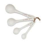 Portmeirion Sophie Conran White Set of 4 Measuring Spoons, (1) tbsp, (½) tbsp, (1) tsp and (½) tsp