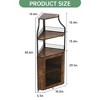 Corner Wine Cabinet, Metal Wine Holder Stand Holds 50+ Bottles & Glassware, Floor Wine Storage for Kitchen Dining Room Office Bar - 3 of 4