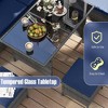 Tangkula Set of 7 Dining Furniture Set PE Rattan Sectional Sofa Set Patio Navy - 2 of 4