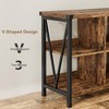 8 Cube Storage Organizer Bookshelf, 3 Tier Metal Horizontal Bookcase, 62 Inch Console Bookshelf, Industrial Storage Bookcase for Entryway - 3 of 4