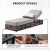 Outdoor Chaise Lounge with Side Table Set, Adjustable Outdoor Chaise Lounge Chair with 5 Adjustable Positions, Patio Chaise Lounge Chair with Cushion - 3 of 4