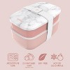 Classic Bento Box, Stackable 3-Compartment Lunch Box with Removable Utensil Set and Sealing Strap, BPA-Free, Food Container Ideal - 3 of 4
