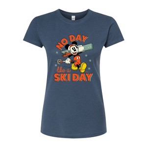 Women's - Disney - No Day Like A Ski Day Fitted Graphic T-Shirt - 1 of 3