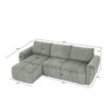 GlasFlength Convertible Sectional Sofa Couch,  Modern Fabric 3 Seater L-Shaped Couch for Living Room, Apartment, Office, Gray, 105.2*62.6*35.4 - 2 of 4
