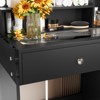 Aukfa Vanity Desk with Mirror and 3 Lighting Modes, Makeup Vanity with Glass Top and Storage Shelves, Dressing Table with 2 Drawers and Cabinet - 4 of 4