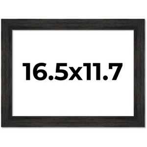 PosterPalooza | 16.5x11.7 Wide Barnwood Picture Frame, UV Acrylic, 6 Finishes - Grey, Brown, White, and Black - 1 of 4