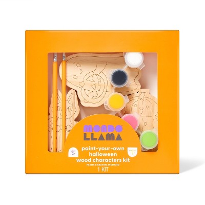 3ct Halloween Wood Characters Painting Craft Kit - Mondo Llama™
