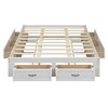 Queen Size Platform Bed with 6 Storage Drawers Antique White - 2 of 4