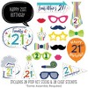 Big Dot of Happiness 21st Birthday - Cheerful Happy Birthday - Colorful Twenty-First Birthday Party Photo Booth Props Kit - 20 Count - 2 of 4