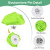 Unique Bargains Handmade Men Suits Formal Boutonnieres Wedding Corsage Lapel Pin Flower Brooch Butterfly Buckle 16 Pcs Green - 2 of 4