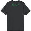 Team Gear Brazil 90’s World Soccer Cup Men’s Black Vintage Oversized Boxy Tee-XL - 3 of 4