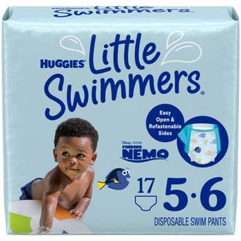 Swim Time Boys Baby Reusable Swim Diaper UPF 50 with Side Snaps, Navy  Space/Rocketships, Large 12-18M