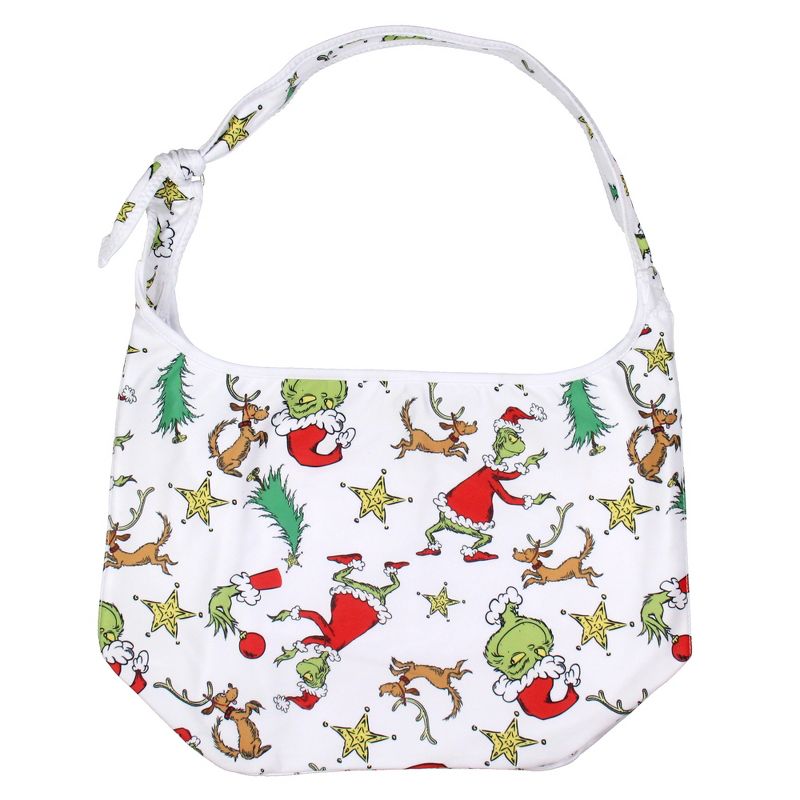 Dr. Seuss The Grinch Allover Festive Max And Grinch Shoulder Crossbody Hobo Bag White, 1 of 7