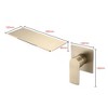 ChicFurnit Bathroom Sink Faucet Single Handle Waterfall Wall Mounted Faucet for Modern Bathrooms, Gold, 13.19"*4.13"*5.71" - 3 of 4