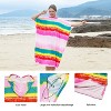 Catalonia Oversized Wearable Beach Towel for Womens Mens, Surf Cape Changing Towel Robe for Adults, Hooded Wetsuit Change Cape, One Size Fits All - 4 of 4