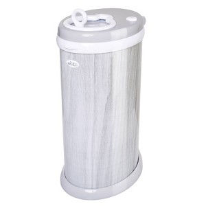 Ubbi Diaper Pail - Woodgrain Gray - 1 of 4