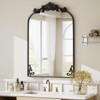BEAUTYPEAK Vanity Wall Mirror Decorative Vintage Arch Bathroom Mirror with Designed Bottom - 2 of 4