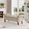 OUTSUPPLY Storage Ottoman Bench, Floral Bonsai Fabric, Hidden Storage for Living Room & Bedroom - 3 of 4