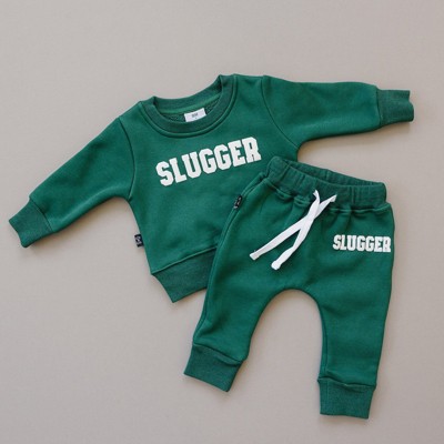 Kids Slugger Jogger Sweatsuit Set - Olive + Scout