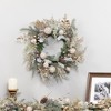 Northlight Glittered Mixed Foliage with Ornaments Artificial Christmas Wreath - 24" - Unlit - 3 of 4