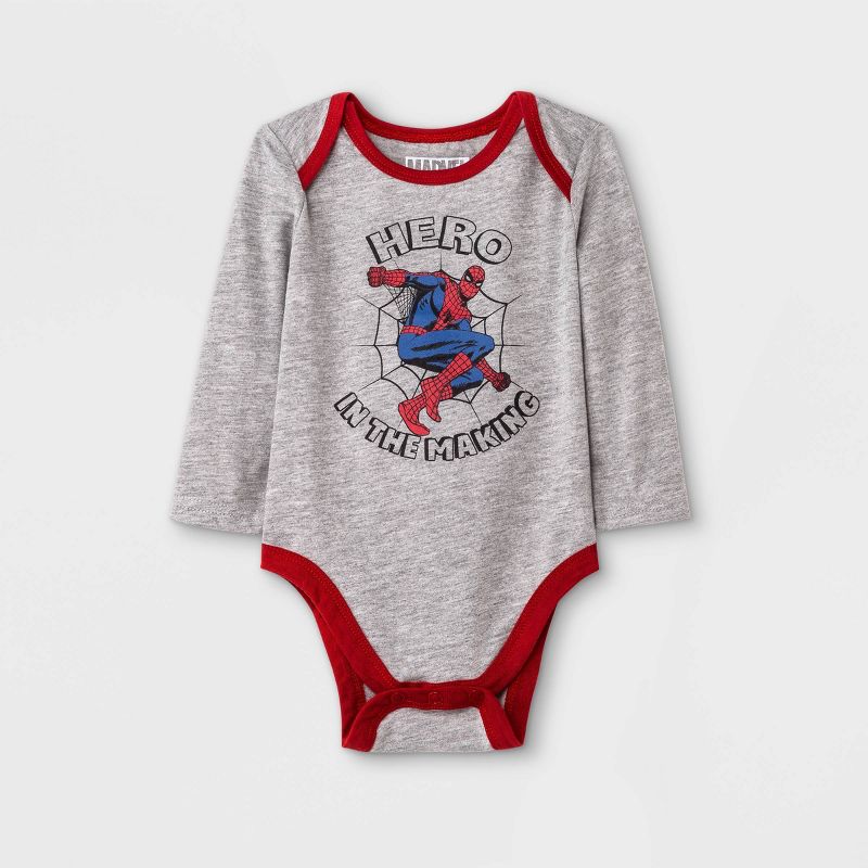 Baby Boys' 4pc Marvel Spider-Man Top & Bottom Set - Red, 2 of 6
