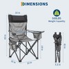 Oversized Padded Camping Chairs, Hevy Duty Folding Camp Chair - 500Lbs Support, 2 PACK - 3 of 4