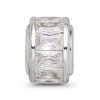 Black Bow Jewelry Sterling Silver and Baguette Clear Cubic Zirconia Bead Charm, 12mm - 3 of 4