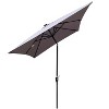 CAVINAS 10x6.5 FT Rectangle Beach Style Patio Umbrella Lights for Evenings, Sandproof Tan Shade for Garden (Base Sold Separately) - 4 of 4