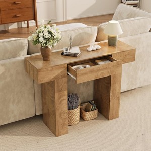 47" Console Table with Drawer, Farmhouse Sofa & Entryway Table for Narrow Hallway & Living Room - 1 of 4