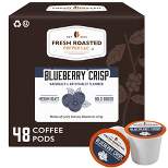 Fresh Roasted Coffee - Blueberry Crisp Flavored Medium Roast Single Serve Pods - 48CT